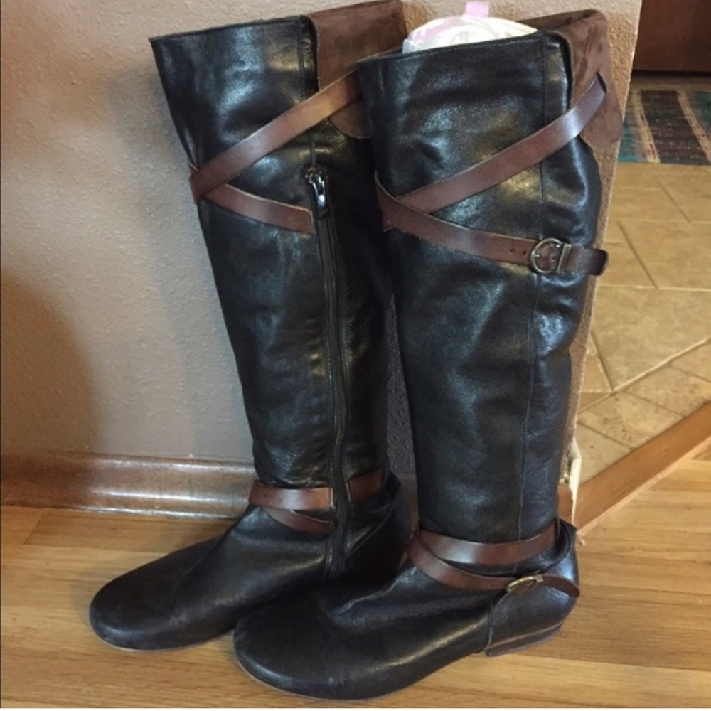 Eric Michael soft leather boots size 8